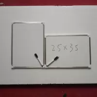 磁性小黑板双面教学家用挂式绿板白板儿童粉笔涂鸦画板办公留言板 25*35双面白板(送笔)