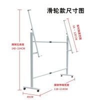 大型展板架子落地折叠宣传栏公告栏伸缩升降广告牌展示架支架 滑轮款架子(不含板不含边框)