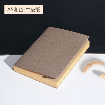 超厚素描本16k大号速写本简约牛皮空白纸学生画画本彩铅水彩本子 咖色-牛皮纸 A5(14.3x21cm)