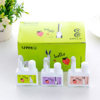 涂刷两用型15ml涂改液 无毒快干多功能两用修正液可爱学生用改错 5258(15ml) 12支