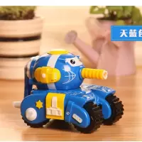 手摇式削笔机 儿童学生卡通坦克削笔器 铅笔卷笔刀削笔刀文具 0005坦克蓝色