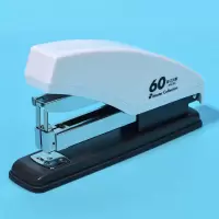 60页订书机办公用学生用中号小号小型家用省力订书器装订机厚层 mc86白色加厚60页/送一盒钉