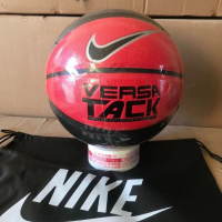 篮球软皮耐磨防滑手感好室内外比赛标准7号球初中生成人训练球 耐克黑红 有配件球针球网气筒球袋