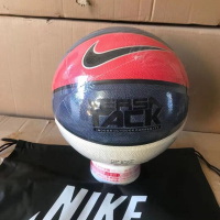 篮球软皮耐磨防滑手感好室内外比赛标准7号球初中生成人训练球 耐克红白蓝 无配件