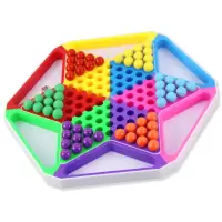 大号跳跳棋飞行棋盘玻璃圆球弹珠子益智游戏棋子儿童学生成人|升级版跳棋+飞行棋[亚克力子]