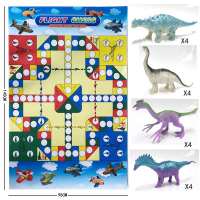 便携式恐龙飞行棋儿童棋类飞机游戏棋牌益智力亲子掷骰子下棋玩具|恐龙大号飞机棋（145*98）