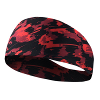 运动吸汗头带男头巾护额头戴止汗跑步篮球健身发带女防汗骑行瑜伽|素描红