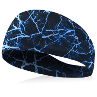 运动吸汗头带男头巾护额头戴止汗跑步篮球健身发带女防汗骑行瑜伽|闪电蓝