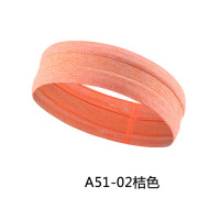 篮球球星发带nba乔丹aj科比库里欧文詹姆斯运动头带吸汗男女瑜伽|青色薄款橙色如图