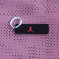 篮球球星发带nba乔丹aj科比库里欧文詹姆斯运动头带吸汗男女瑜伽|香槟色乔丹黑色