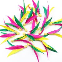 三毛球 高弹板羽球 儿童娱乐三毛板球牛筋球 高弹性三毛毽球|三毛球[20只]