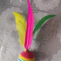 板羽球拍三毛球加厚羽球拍板球拍毽球拍儿童成人毽子球拍毽板|一副球拍一个大球