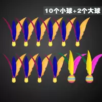 板羽毛球拍板羽拍板球 成人板羽球拍球 三毛球毽子球 板 三毛球拍|三毛球[无拍] 套餐2