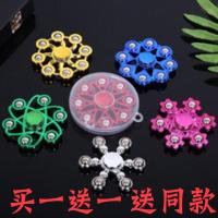 厂家直销减压神器塑料电镀钢珠指尖陀螺 五珠六珠八珠陀螺玩具