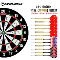 飞标飞镖盘套装专业针式比赛训练飞镖儿童飞镖玩具安全磁性飞镖靶|针式：18寸植绒盘12支摔不断精致镖