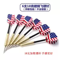 专业飞镖盘套装比赛训练飞镖靶成人儿童飞镖套装针式磁性射击靶子|6支18克镀铜飞镖针（不含盘）