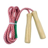 单人减肥健身跳绳女运动成人学生中考儿童锻炼棉胶绳木柄男女通用