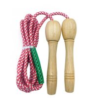 单人减肥健身跳绳女运动成人学生中考儿童锻炼棉胶绳木柄男女通用