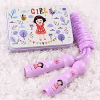 木质儿童棉质跳绳 小学生成人 幼儿园可调节初学者女孩男小孩玩具