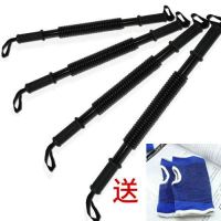 臂力棒40公斤50kg臂力器家用健身器材男50公斤扩胸器握力器女20kg|普通黑色款+护手 60公斤[力气小的]