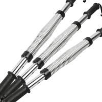 臂力棒40公斤50kg臂力器家用健身器材男50公斤扩胸器握力器女20kg|加强版电镀黑+护手 50公斤