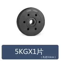 环保足重包胶哑铃杠铃 家用健身哑铃片两用杠铃 举重深蹲直杆|5kg一片