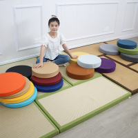 圆形藤椅坐垫皮革坐垫圆垫子海绵垫打坐垫子椅子垫飘窗垫夏季