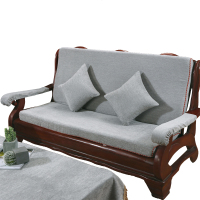 实木红木质沙发垫带靠背连体中式加厚海绵垫老式木头沙发坐垫防滑