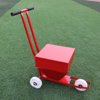 道路划线车石灰粉工地施工撒灰器撒灰线工具地面画线车画线神器|红色带盖大号加厚国标款