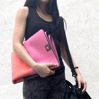 瑜伽垫铺巾女天然橡胶防滑健身房运动垫巾吸汗薄款折叠便携瑜伽毯