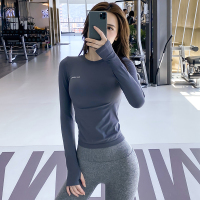 秋冬健身服女气质长袖运动上衣跑步速干显瘦紧身衣弹力透气瑜伽服