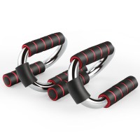 s型俯卧撑支架家用健身俄挺支架男辅助锻炼臂力腹肌胸肌健身器材|黑红色--加固款电镀S型钢质俯卧撑(钢管直径25mm)
