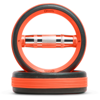 美国环保哑铃杠铃两用瑜伽环形钢制壶铃家用私教健身器材|桔色 单个重5磅（2.25kg）共两个