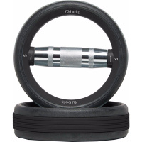 美国环保哑铃杠铃两用瑜伽环形钢制壶铃家用私教健身器材|黑色 单个重15磅(6.75kg)共两个