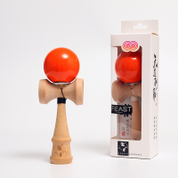 新品七个半 专业日本剑玉kendama剑球日月球儿童玩具技巧球入门款|桔色亮光橘色