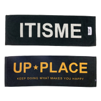 吸汗运动毛巾健身房潮加长加厚纯棉瑜伽跑步擦汗巾男女字母黑情侣|itisme一条+upplace一条