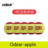 儿童网球软式初学青少年过渡减压橙色mini绿色mid网球|5只红球(减压75%)