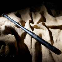 驱魔者钢制棒球棍 亚光磨砂 车载防身棒球棒防卫装备|32寸标准亚光黑盒装送背包