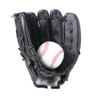 棒球手套儿童棒球青少年成人棒球手套装备大学生体育课垒球投手套|12.5寸黑色手套（有球）-165cm身高以上
