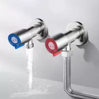 304不锈钢三角阀全铜冷热水阀门开关家用4分一进二出热水器止水阀