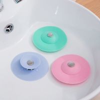 厨房水池塞子卫生间水槽堵下水道防臭器按压式地漏盖洗手盆硅胶芯