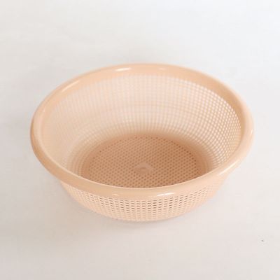 沥水篮水果盆洗菜篮子创意双层洗菜盆厨房沥水盆子客厅塑料淘米篮|粉色 大号