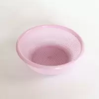 沥水篮水果盆洗菜篮子创意双层洗菜盆厨房沥水盆子客厅塑料淘米篮|紫色 中号
