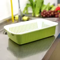 特价塑料洗菜盆洗菜篮子水果篮沥水盆沥水篮|绿色