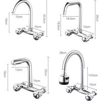 水龙头全铜入墙式厨房冷热水龙头洗菜盆水槽旋转水龙头净水