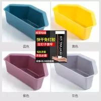 三角沥水篮吸盘式厨房用品置物架水槽过滤网专用洗菜盆挂|免钉胶吸盘两用[通用水槽过滤篮] 2个装[灰+黄]送2吸盘4挂钩