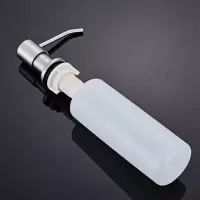 皂液器厨房 水槽用不锈钢洗洁精瓶子洗菜盆按压瓶洗涤剂按压器|304不锈钢皂液器送漏斗300ML