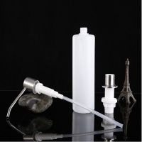 皂液器厨房 水槽用不锈钢洗洁精瓶子洗菜盆按压瓶洗涤剂按压器|电镀头皂液器送漏斗300ML