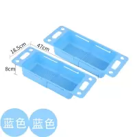 可伸缩洗菜盆淘菜盆沥水篮子塑料水果收纳筐厨房水槽洗碗池置物架|可伸缩沥水篮[蓝色两个装]