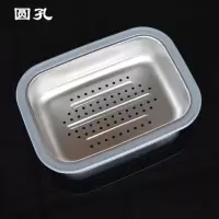佳均厨房水槽水果篮沥水卷帘不锈钢沥水帘沥水盆可折叠置物架|304钢31*22沥水盆